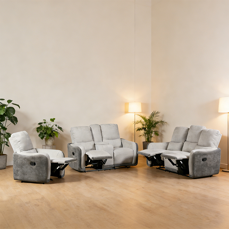 3-delers manuell tilbakelent stuesofa