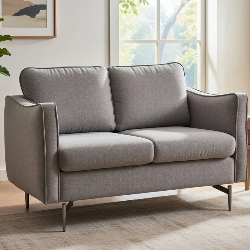 Polstret Mid Century moderne treramme Loveseat for stuen