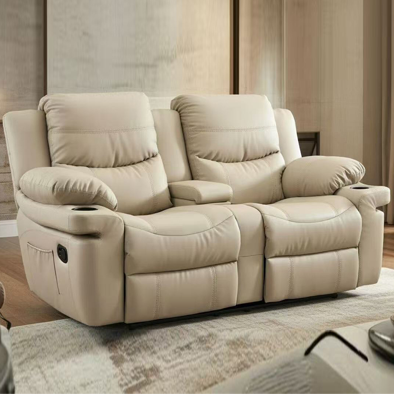 Skinnpolstret manuell bevegelse Loveseat hvilestol