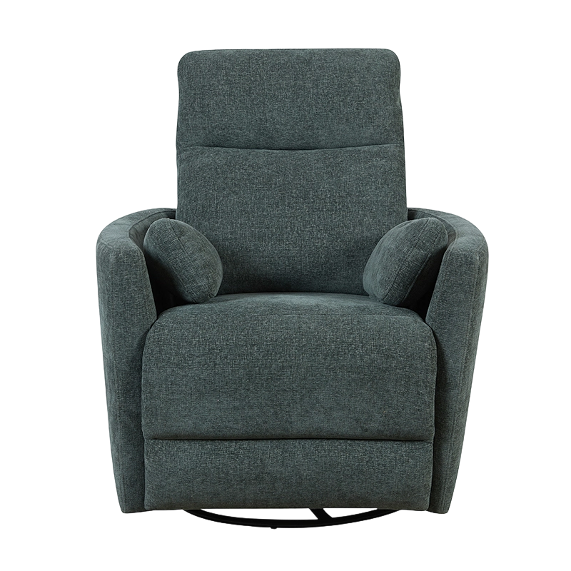 Moderne Chenille Swivel Glider Recliner med puter